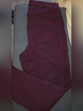 LC Lauren Conrad Deep Plum Ponte Pants